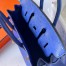 Hermes Birkin 25 Retourne Handmade Bag In Blue Zellige Ostrich Leather