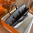 Hermes Birkin 25 Handmade Bag In Toile & Chocolat Swift Leather