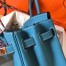 Hermes Blue Jean Birkin 30cm Clemence Handmade Bag