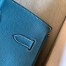 Hermes Birkin 35 Retourne Handmade Bag in Blue Jean Clemence Leather 