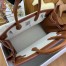 Hermes Birkin à l’envers 35 Bag in Gold Clemence Leather and Canvas