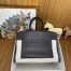 Hermes Birkin à l’envers 35 Bag in Ebene Clemence Leather and Canvas