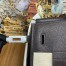Hermes Birkin à l’envers 35 Bag in Ebene Clemence Leather and Canvas
