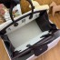 Hermes Birkin à l’envers 35 Bag in Ebene Clemence Leather and Canvas