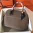 Hermes Taupe Clemence Bolide 31cm Handmade Bag