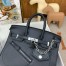 Hermes Birkin Rock 25 Handmade Bag in Black Volupto Leather