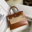 Hermes Kelly Sellier 25 Handmade Bag in Caramel Box Calfskin
