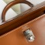 Hermes Kelly Sellier 25 Handmade Bag in Caramel Box Calfskin