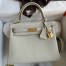 Hermes Kelly Retourne 25 Handmade Bag In Beton Clemence Leather 