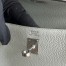 Hermes Kelly Retourne 25 Handmade Bag in Gris Neve Clemence Leather