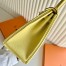 Hermes Kelly Retourne 25 Handmade Bag in Jaune Poussin Clemence Leather