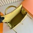 Hermes Kelly Retourne 25 Handmade Bag in Jaune Poussin Clemence Leather