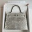 Hermes Kelly Sellier 25 Handmade Bag in Natural Lizard Skin
