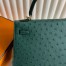 Hermes Kelly Sellier 25 Handmade Bag in Malachite Ostrich Leather