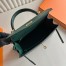 Hermes Kelly Sellier 25 Handmade Bag in Malachite Ostrich Leather