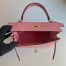Hermes Kelly Sellier 25 Handmade Bag in Rose Bubblegum Ostrich Leather