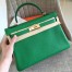 Hermes Bamboo Clemence Kelly Retourne 32cm Handmade Bag