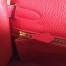 Hermes Red Clemence Kelly Retourne 32cm Handmade Bag