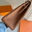 Hermes Kelly Retourne 35 Handmade Bag in Gold Clemence Leather