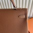 Hermes Kelly Retourne 35 Handmade Bag in Gold Clemence Leather