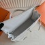 Hermes Kelly Retourne 35 Handmade Bag in White Clemence Leather
