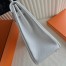Hermes Kelly Retourne 35 Handmade Bag in White Clemence Leather