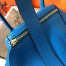 Hermes Blue Zanzibar Lindy 30cm Bicolor Handmade Bag