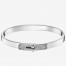 Hermes Silver Small Kelly Bracelet With Diamonds