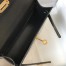 Hermes Kelly Mini II Bag In Black Embossed Crocodile Calfskin