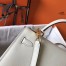  Hermes Kelly 25cm Sellier Bag In White Epsom Leather
