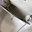  Hermes Kelly 25cm Sellier Bag In White Epsom Leather