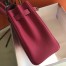 Hermes Rose Red Clemence Kelly 28cm Bag