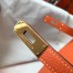 Hermes Orange Clemence Kelly 32cm Retourne Bag