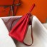 Hermes Red Clemence Kelly 32cm Retourne Bag