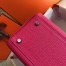 Hermes Rose Red Clemence Kelly 32cm Retourne Bag