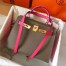 Hermes Bicolor Epsom Kelly 28cm Taupe Handmade Bag