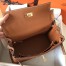 Hermes Gold Clemence Kelly 28cm Handmade Bag