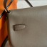 Hermes Kelly Moove Handmade Bag in Taupe Swift Calfskin