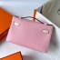 Hermes HSS Kelly Pochette Bicolor Bag in Pink and Craie Swift Calfskin 