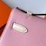 Hermes HSS Kelly Pochette Bicolor Bag in Pink and Craie Swift Calfskin 