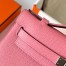 Hermes Kelly Pochette Handmade Bag In Rose Confetti Epsom Calfskin 