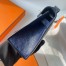 Hermes Kelly Pochette Handmade Bag in Blue de Malte Ostrich Leather