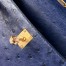 Hermes Kelly Pochette Handmade Bag in Blue de Malte Ostrich Leather
