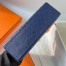 Hermes Kelly Pochette Handmade Bag in Blue de Malte Ostrich Leather