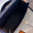 Hermes Kelly Pochette Handmade Bag in Blue de Malte Ostrich Leather