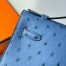 Hermes Kelly Pochette Handmade Bag in Mykonos Ostrich Leather