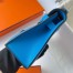Hermes Kelly Pochette Handmade Bag In Blue Frida Swift Calfskin 