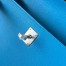 Hermes Kelly Pochette Handmade Bag In Blue Frida Swift Calfskin 