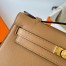 Hermes Kelly Pochette Handmade Bag In Chai Swift Calfskin