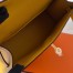 Hermes Kelly Pochette Handmade Bag In Jaune Ambre Swift Calfskin 